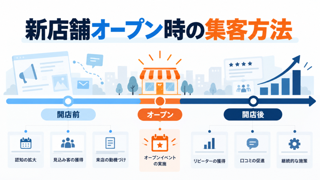 新店舗オープン時の集客タイムライン