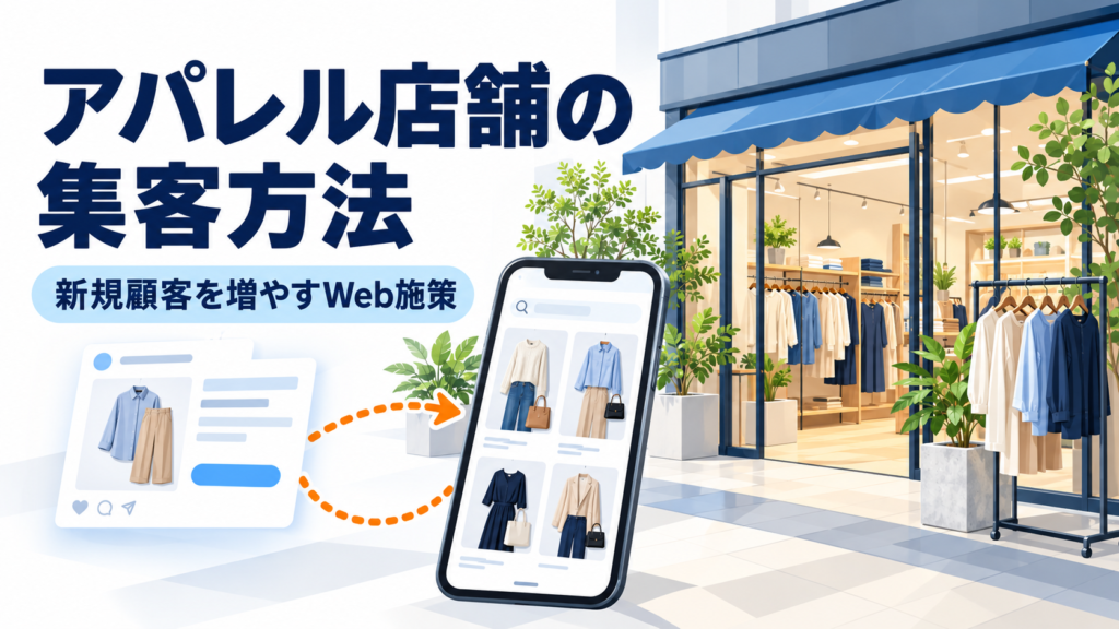 アパレル店舗の集客方法を示した図