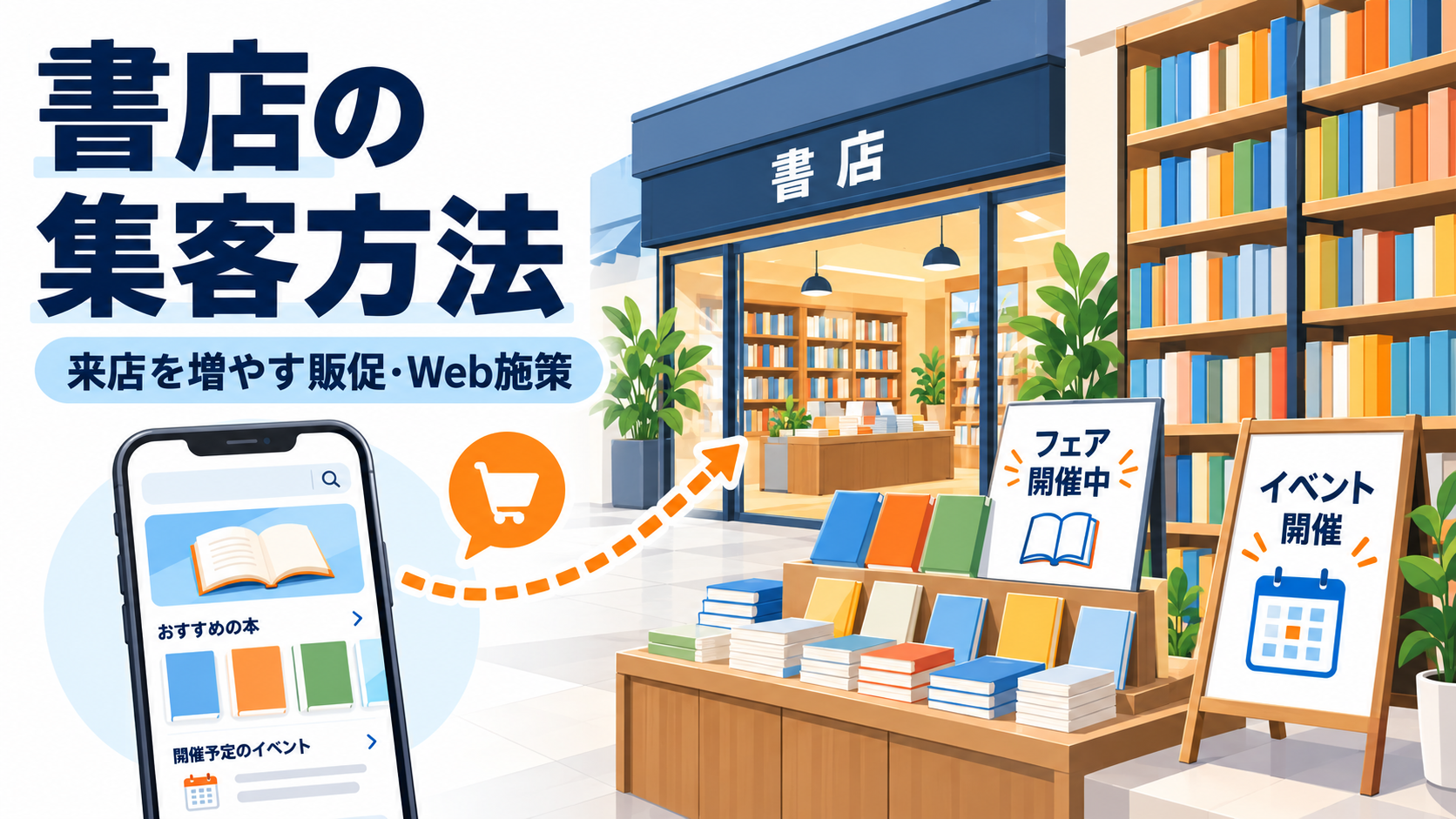書店の集客方法を示した図